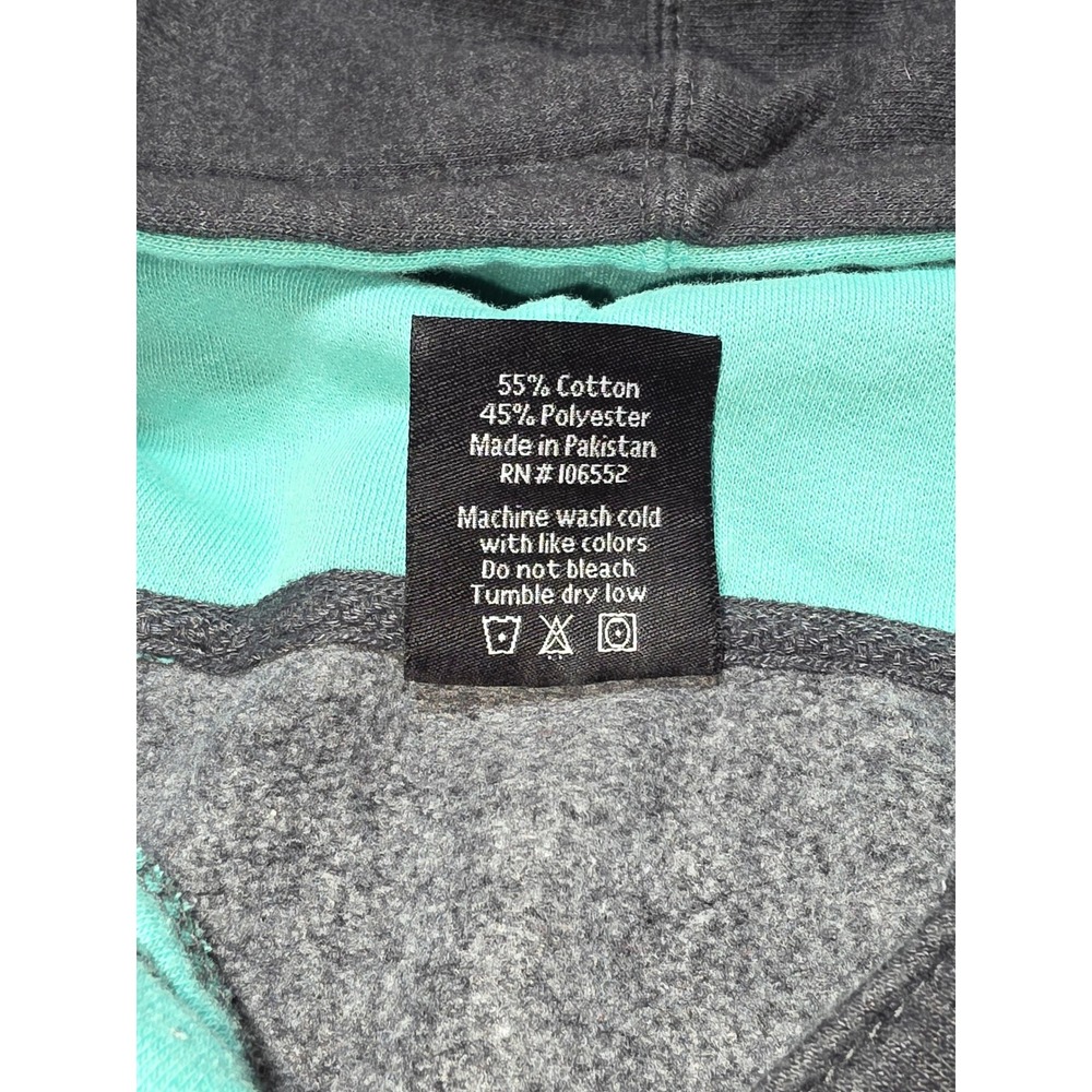Prairie Mountain Yellowstone National Park Hoodie Gray Mint Green Womens Large - Picture 5 of 7